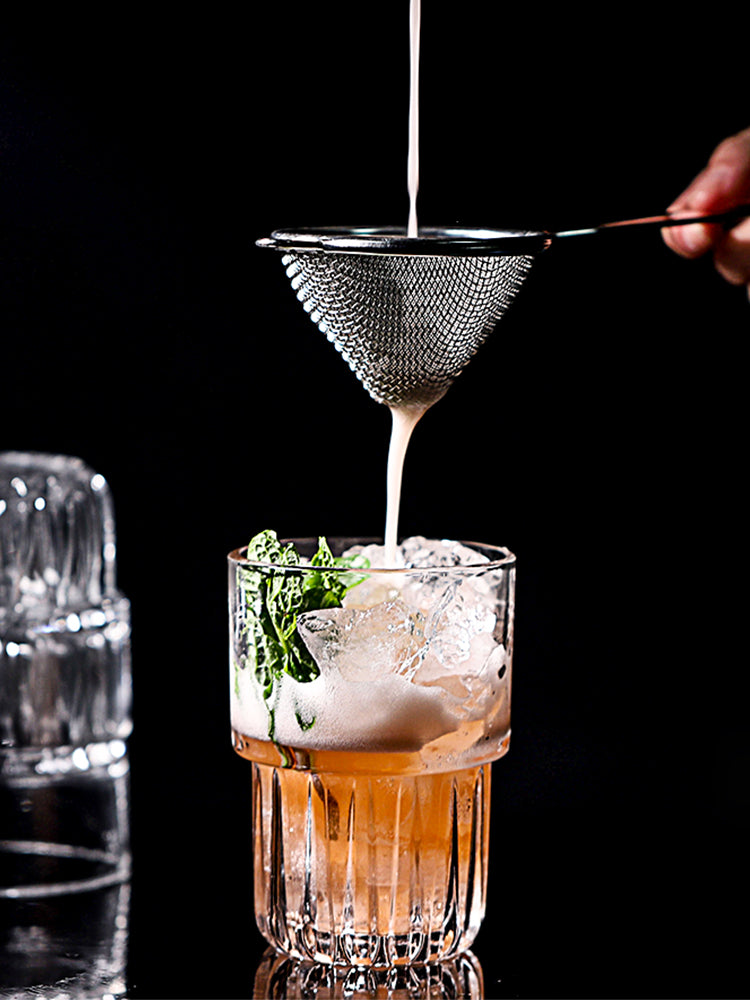 Fine Mesh Stainless Steel Strainer - Cocktail Strainer with Handle - For Bars & Kitchens