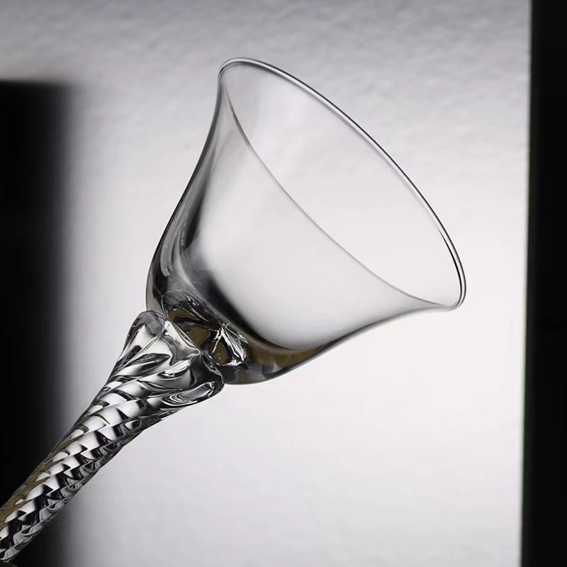 Long Handle Spiral Martini Cocktail Glass,Creative Cocktail Glass for Bar, Restaurant, Home