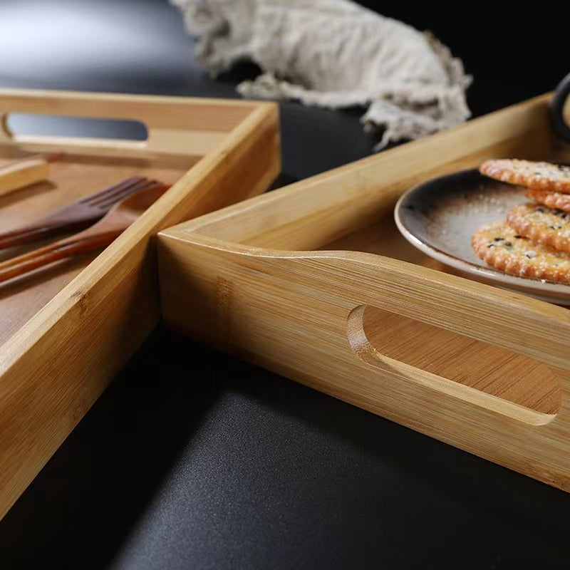 Simple Home Bar Bamboo Tray Restaurant Tray Tea Tray Bamboo Wood Plate