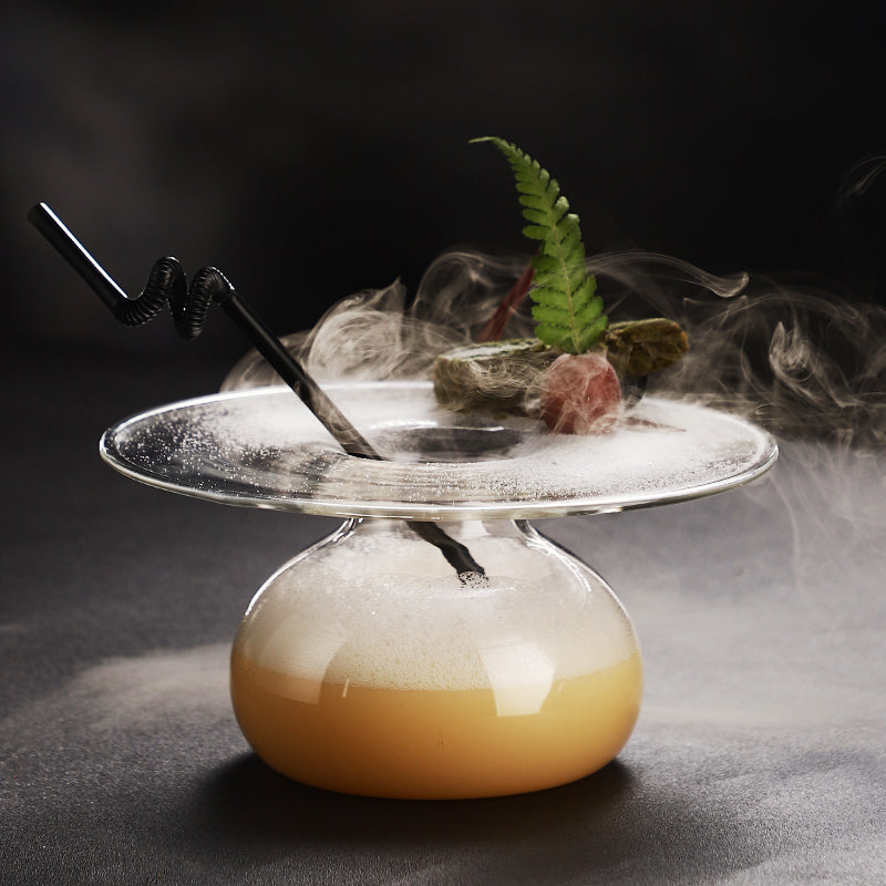Flying Saucer Shape Creative Cocktail Glass,Crystal Clear Whiskey Glass