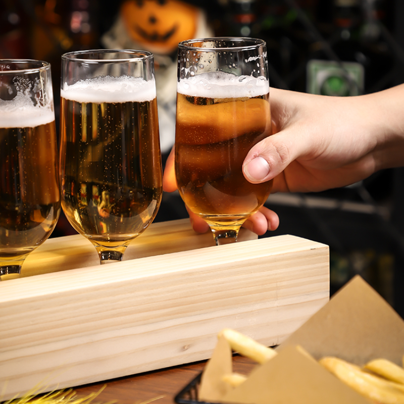 Wooden Rack Wine Glass Rack Glass Craft Beer Mug Pine Wood Cup Plate Creative Bar Clear Bar Beer Mug Holder