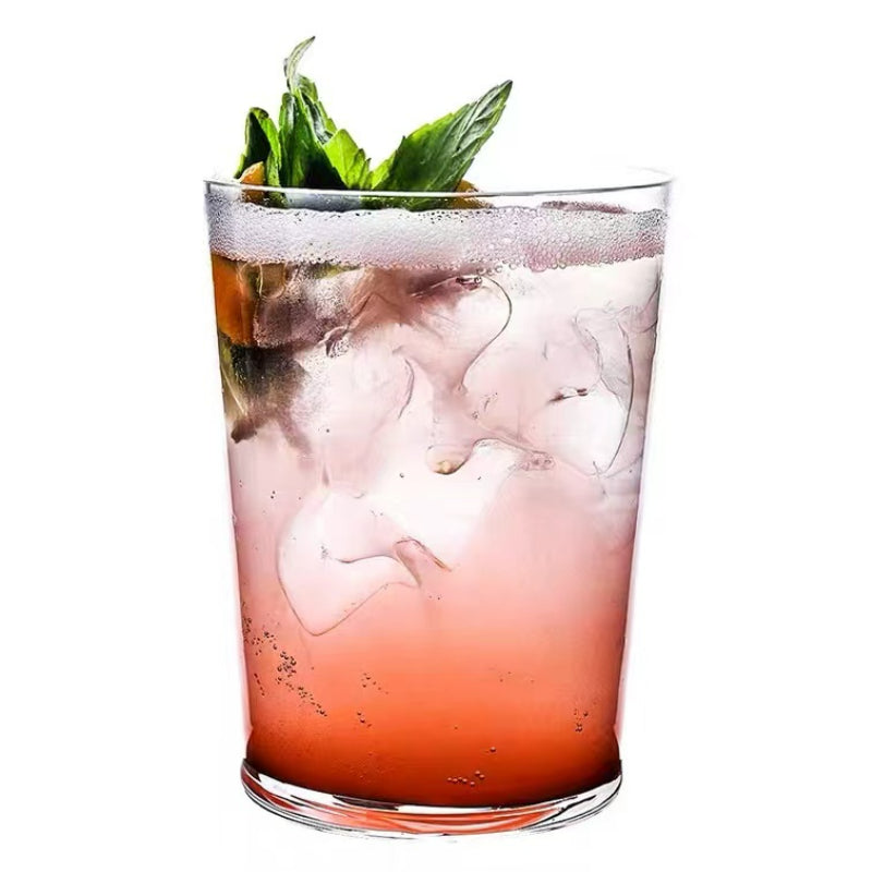 350ML-Hand Blown Etched Heavy Base Crystal Whiskey Glass