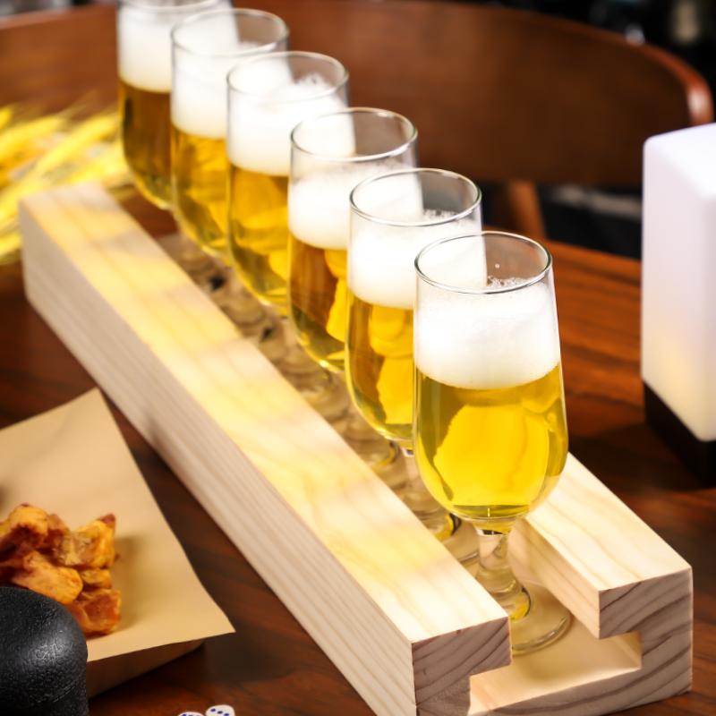 Wooden Rack Wine Glass Rack Glass Craft Beer Mug Pine Wood Cup Plate Creative Bar Clear Bar Beer Mug Holder
