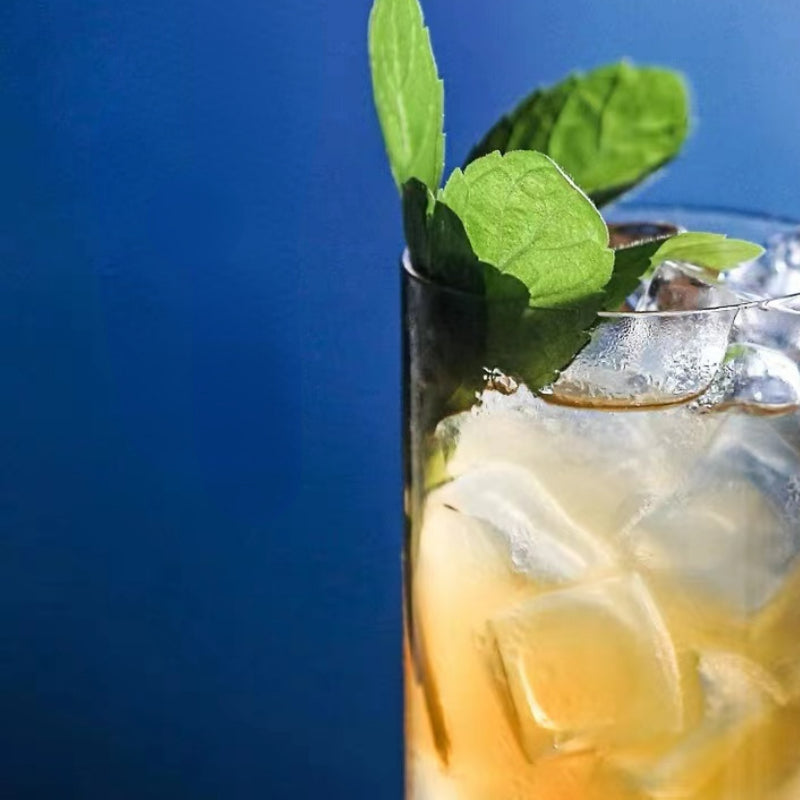 Round Carving Design Transparent Highball Glass