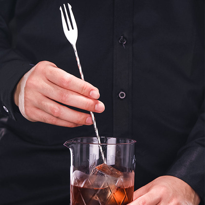 Multi-functional 30.0cm Long Trident Mixing Bar Spoon