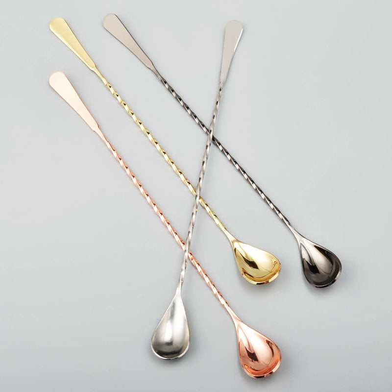 Cocktail Shakers, 30.0cm Long Handle Metal Bar Spoon For Mixing Glasses