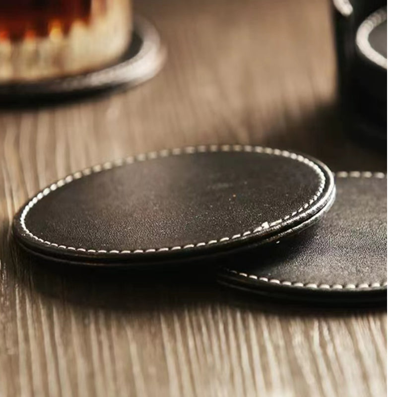 High Quality Coasters Coffee Tea Cup Leather Coasters for Drinks