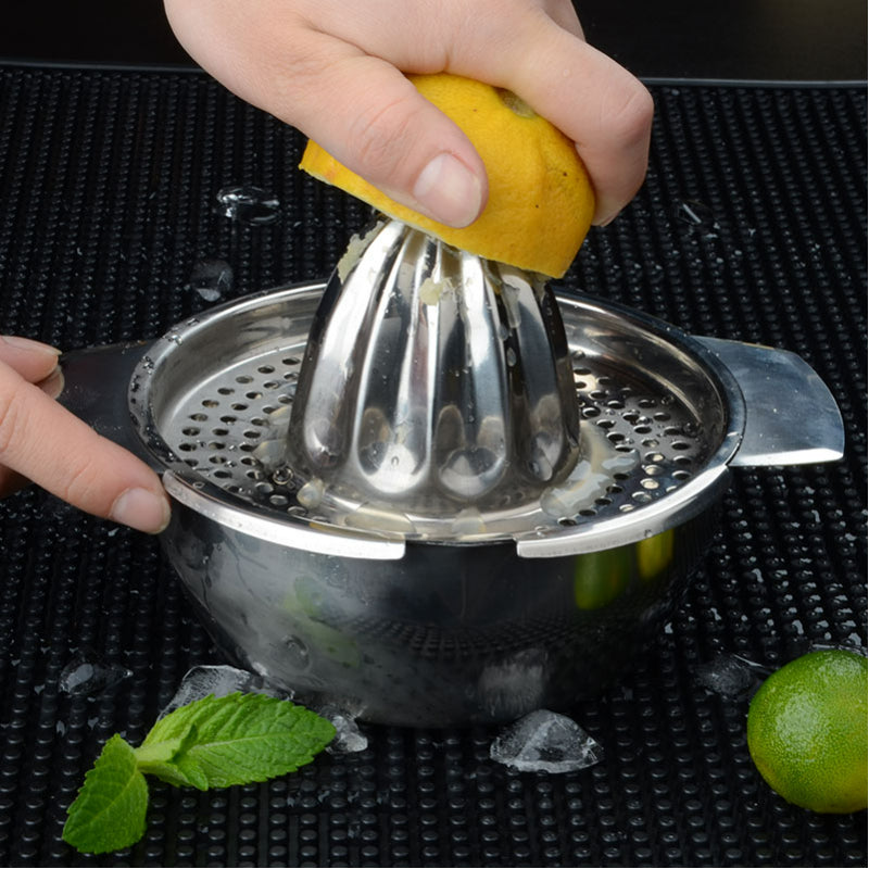 Stainless Steel Citrus Lemon Juicer Manual Juicer Fruit Squeezer with Bowl Juicer Strainer