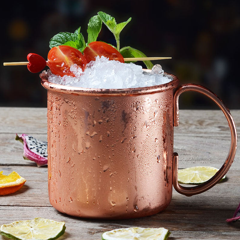 High Quality 100% Pure Copper Moscow Mule Mugs,Stainless Steel Heat Insulation Copper Plating With Handles