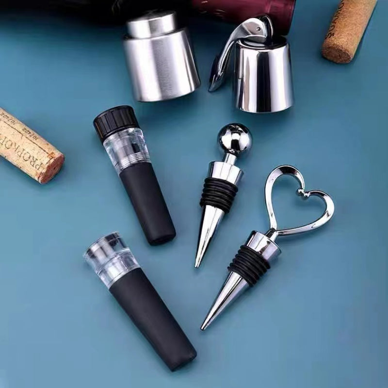 Zinc Alloy Wine Stopper Crystal Wine Champagne Bottle Stopper Wine Pourer Stopper