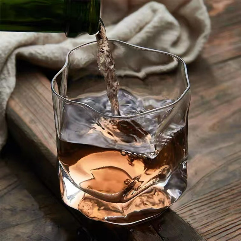 Popular Style Creative Beer Whiskey Glass Crystal Glass Cup Special-Shaped Cup Twisted Glasses Cup for Men Gift