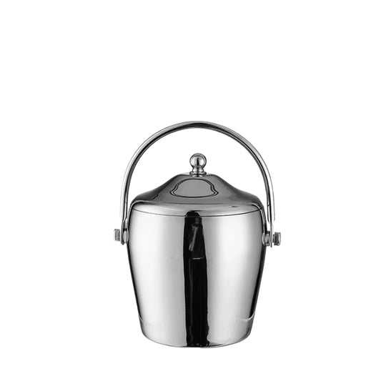 Great for Party 1L Silver Mini Insulated Ice Bucket Double Wall Stainless Steel Ice Bucket with Lid