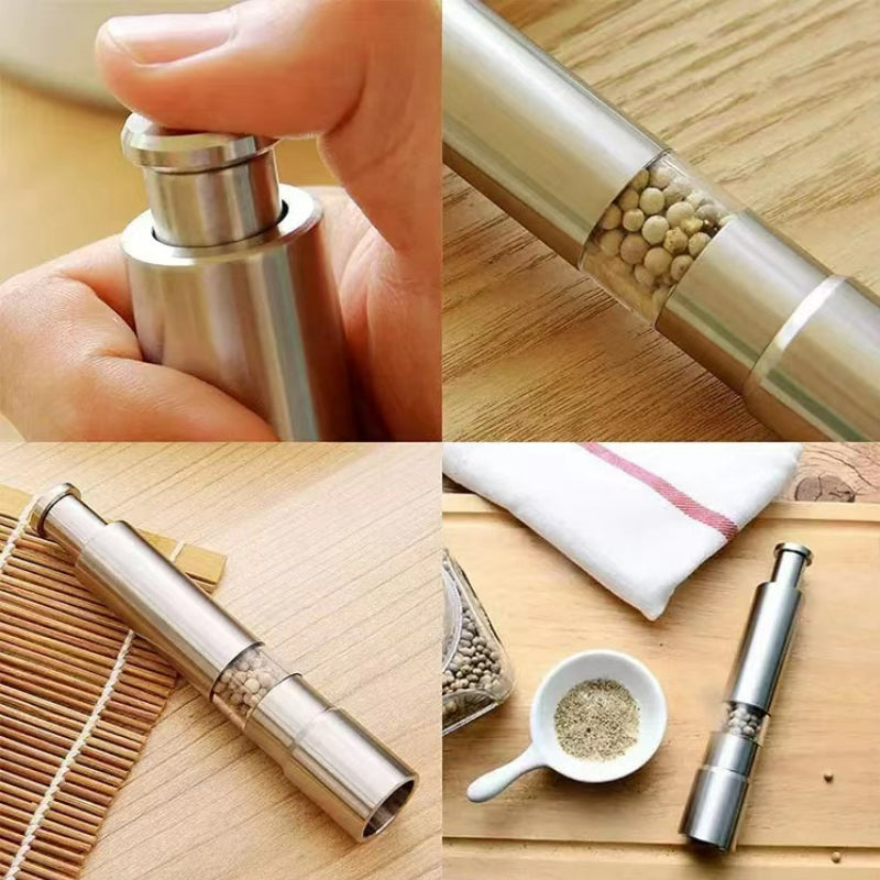 Bartender Professional Pressed Stainless Steel Pepper Sea Salt Grinder