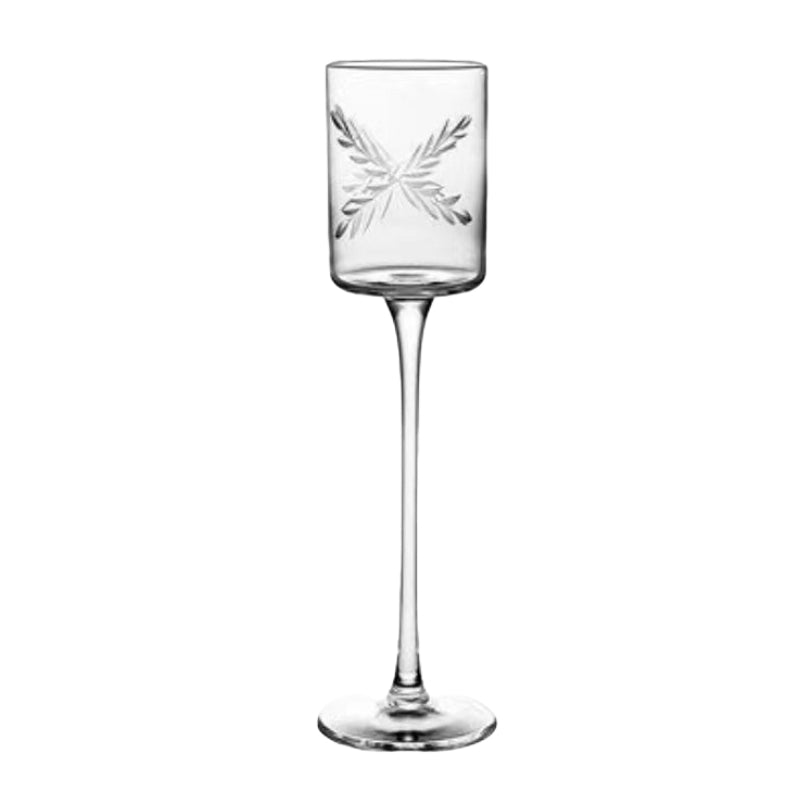 Handmade Lead-free Cylinder Glass Goblets 130ml Crystal Red Wine Glasses