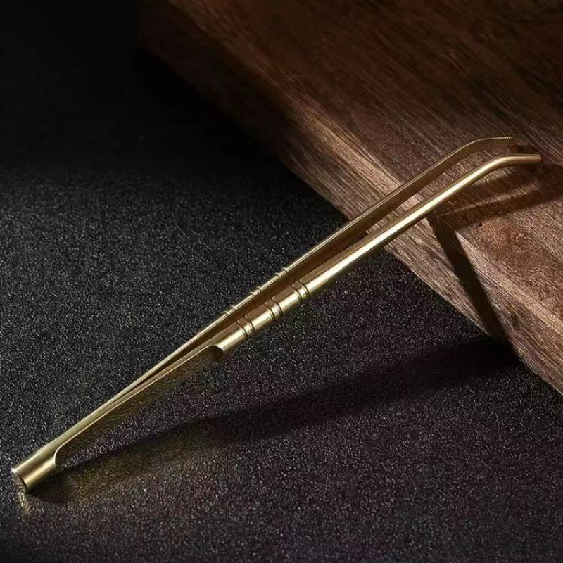 Pure Copper Garnish Tongs Ebony Household Tea Leaf Garnish Tongs Non Slip Metal Garnish Tongs Tea Accessories Tools