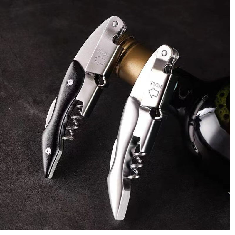 Custom Stainless Steel Wine Opener Wine Bottle Opener Boomerang Folding Waiters Opener