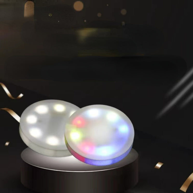USB Rechargeable 8 LED Lights Holder Water Drink Glass Bottle Cup Coaster