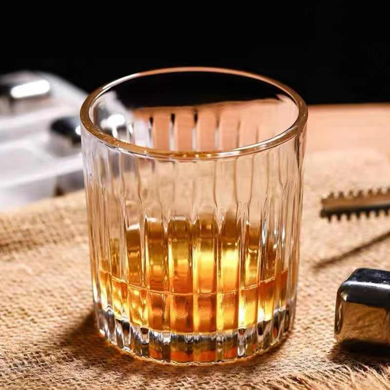 Crystal Striped Whisky Glass Tumbler Cup Personalized Bar Vodka Shot Glasses
