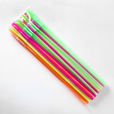 Color Elbow Straw Disposable Art Cocktail Juice Drinks Milk Tea Bending Can Be Long Bending Independent Packaging