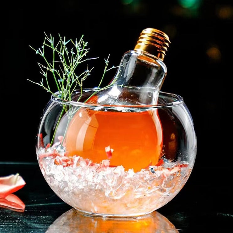 Creative Cocktail Glass Spherical Base,Unique Designed Stylish Wine Glasses
