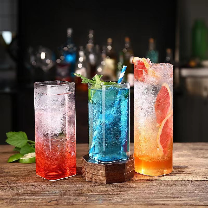 Medium Size 350ML Borosilicate Stemless Mixed Glass Cups,Perfect for Cocktail, Coffee, Ice cream