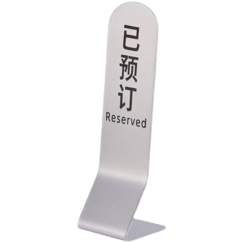 Stainless Steel Vertical Seat Card Table Number Plate Double-Sided Table Card