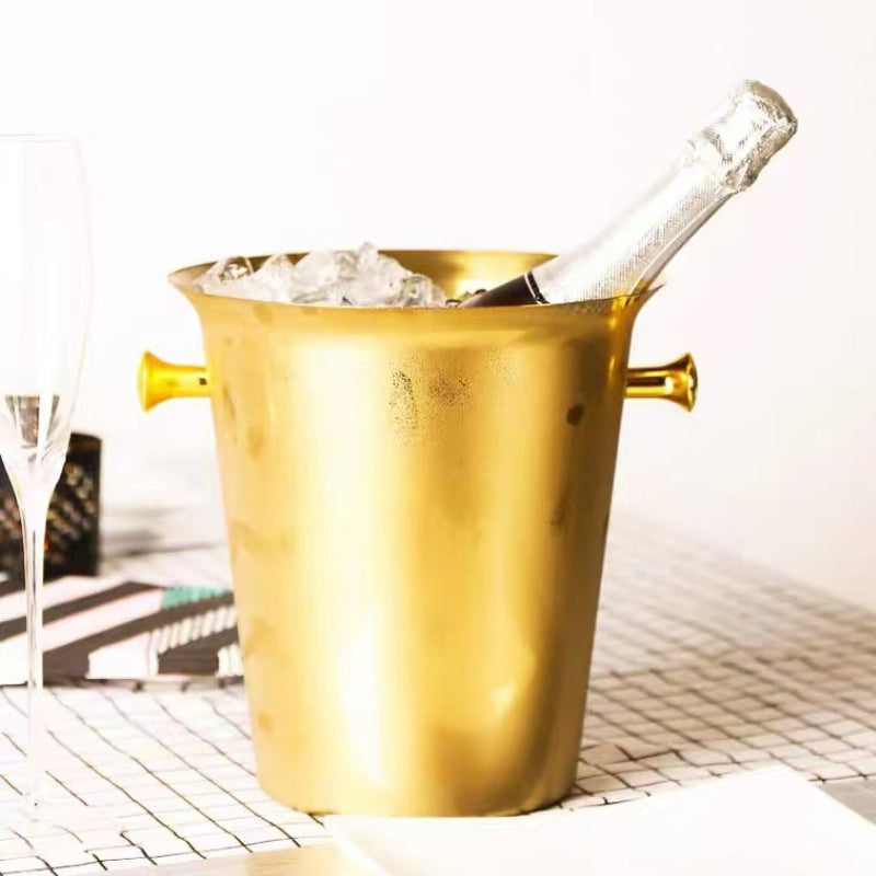 Hotel Supplies Bucket Wholesale 5L Stainless Steel Ice Bucket Luxury Gold Stainless Steel Ice Bucket