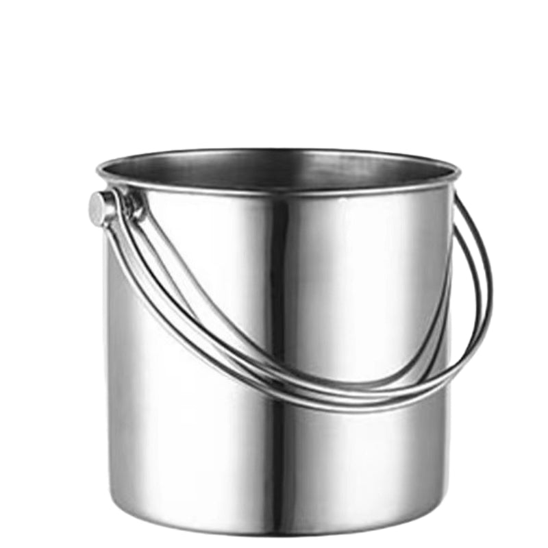 Bar and Wine Ice Bucket Portable Stainless Steel Ice Bucket Container Champagne Bucket with Handle for Home Bar