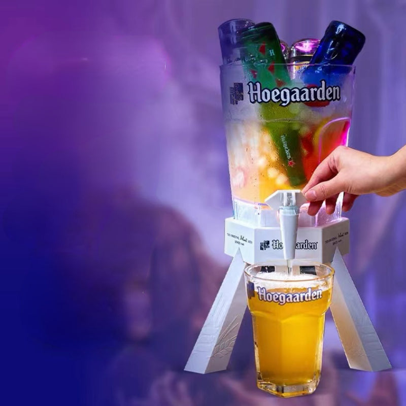 High Quality Plastic Drinks Dispensers with Ice Tube for Bar