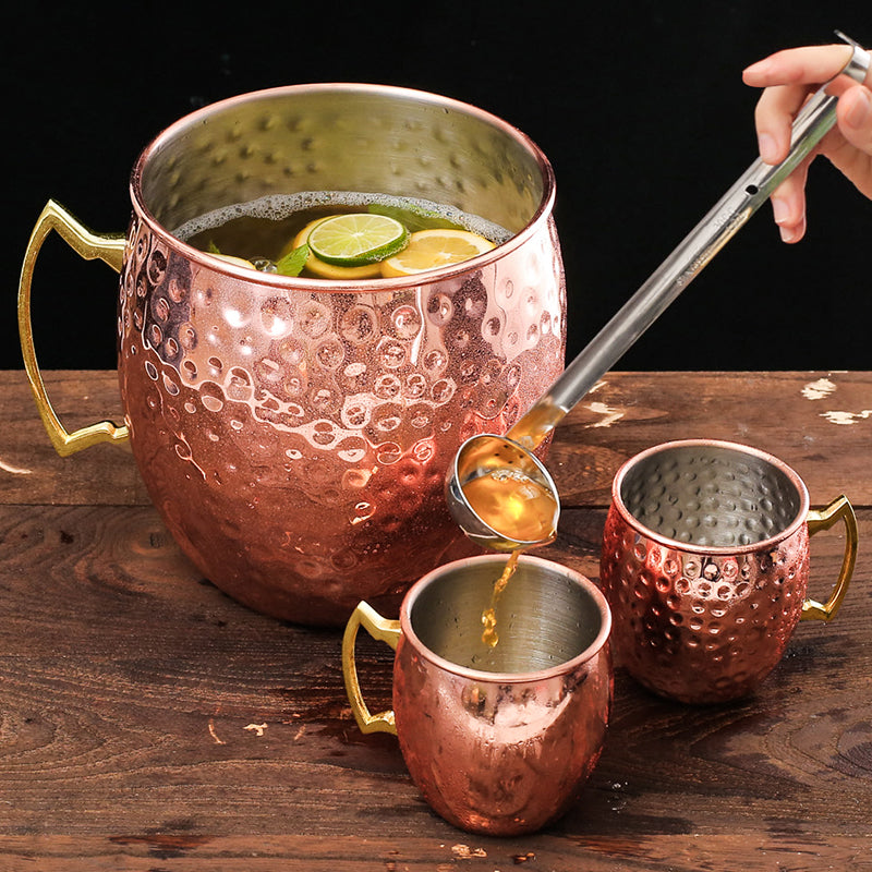Large Size 5000ML Copper plated Russian Moscow Mule Mugs for Mojitos, Caipirinhas, and More