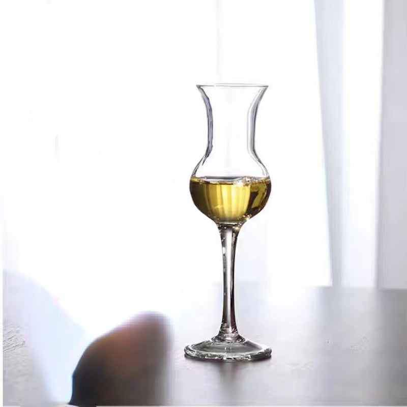 Lead-Free Clear Crystal Tasting Glass Whiskey Glass Tulip Wine Tasting Cup with Long Stem