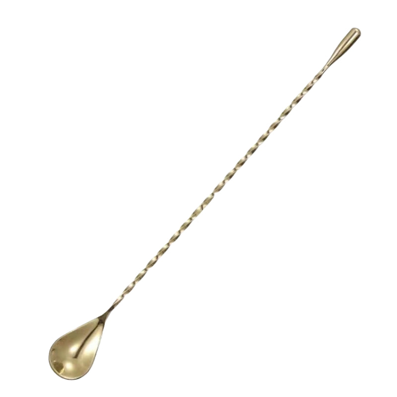 Long Handle 40.0cm Water Drop Stainless Steel Bar Spoon