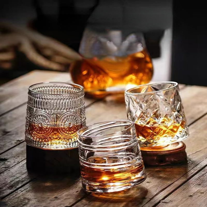 250ML-Slanted Rocking Whiskey Glass