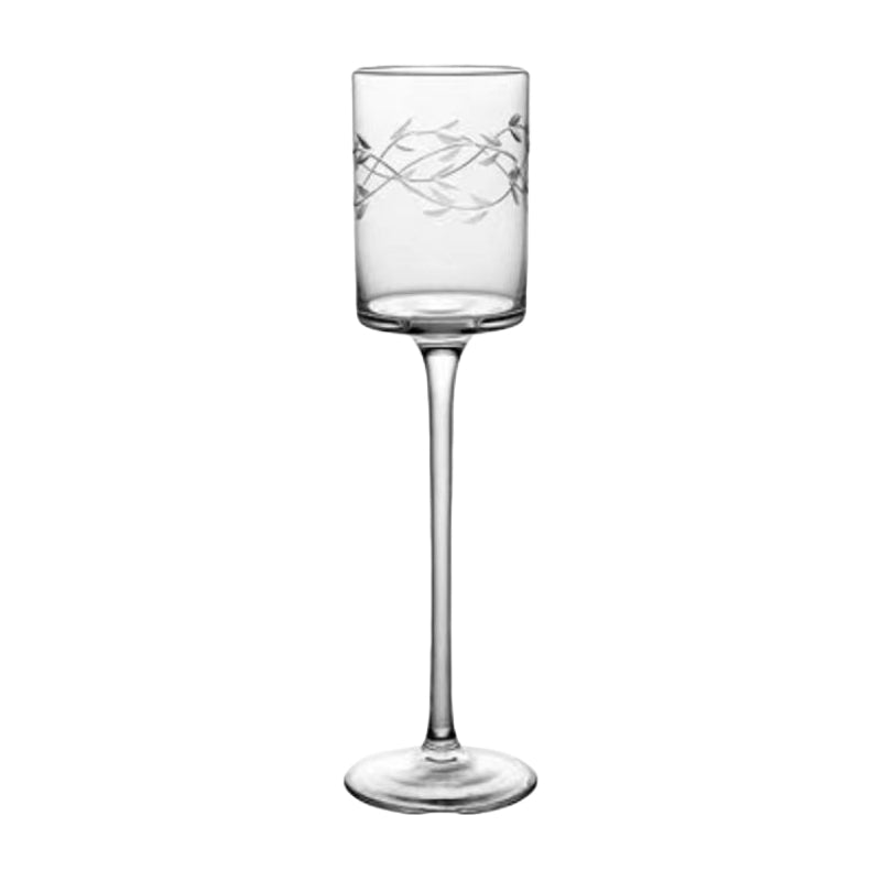 Handmade Lead-free Cylinder Glass Goblets 130ml Crystal Red Wine Glasses