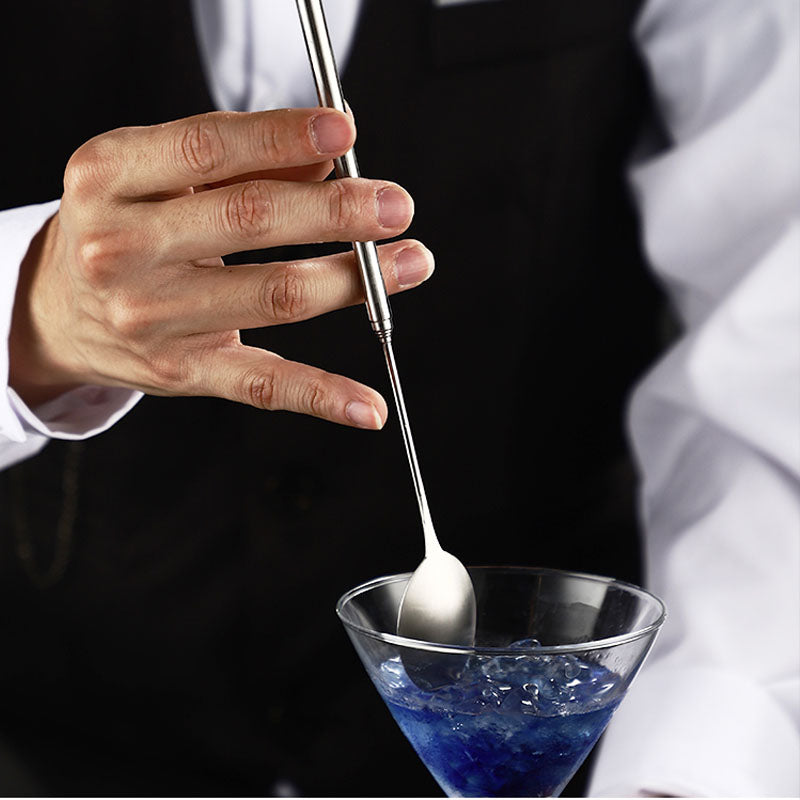 Cocktail Mixing Stirrers for Drink, 40.0cm Long Stainless Steel Bar Spoon with Screw Handle