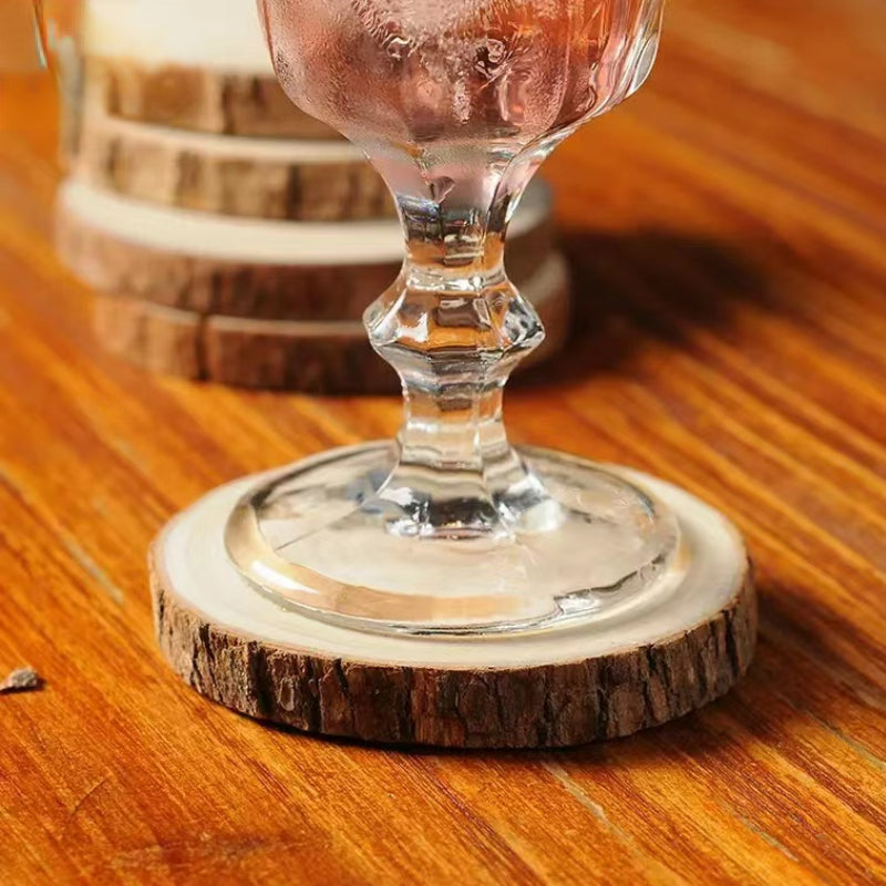 Straight Cut Trees Round Coasters Custom Logo Coasters Engraving Kitchen Handmade Coasters