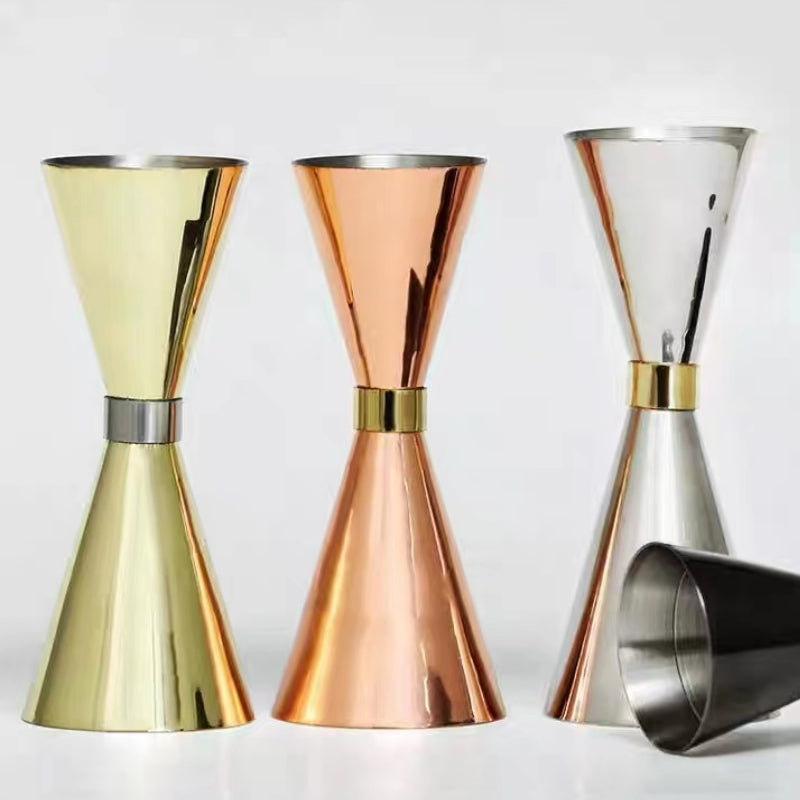 Bar Tools Custom Stainless Steel Jigger Japanese Style Double Side 45/60ml Copper Rose Gold Silver Cocktail Bar Jigger