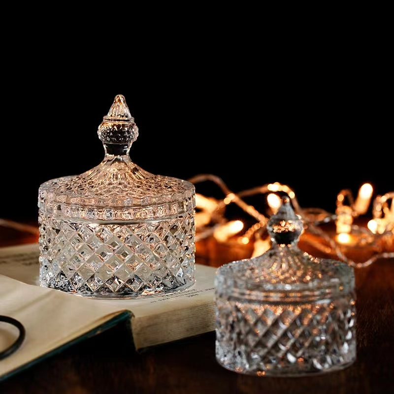 European Royal Carved Striped Spice Box Sugar Jar Dried Fruit Dish Decorative Box Spice Box Bar Utensils