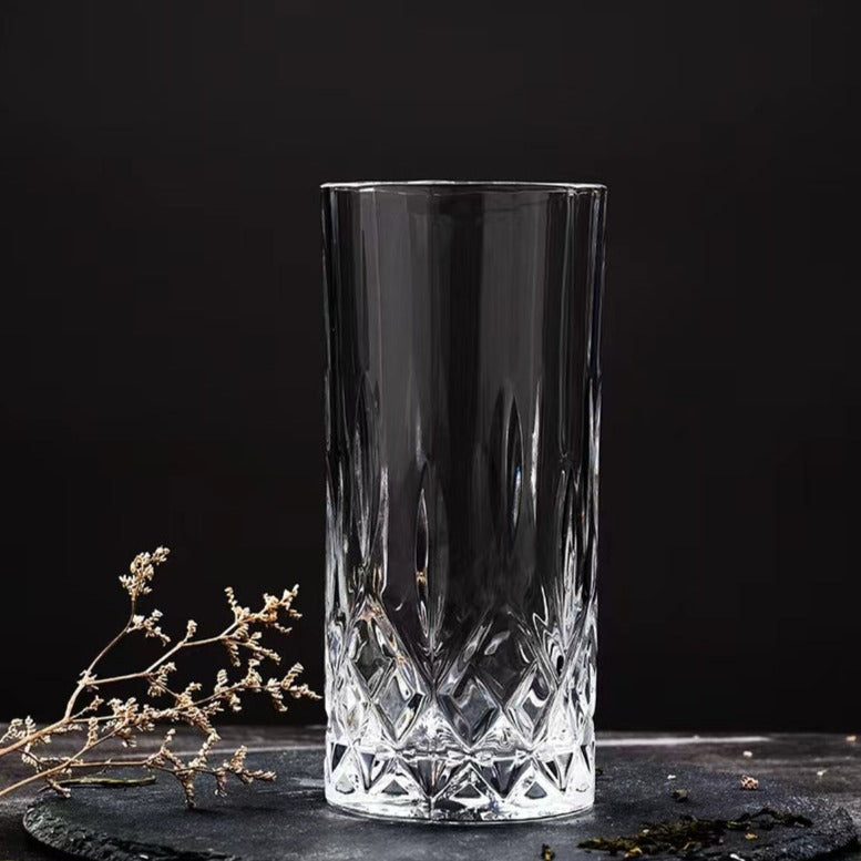 230ML-Engraved Glass Crystal Glass Juice Glass Collin Glass Cocktail Glass Beverage Glass High Wave Glass