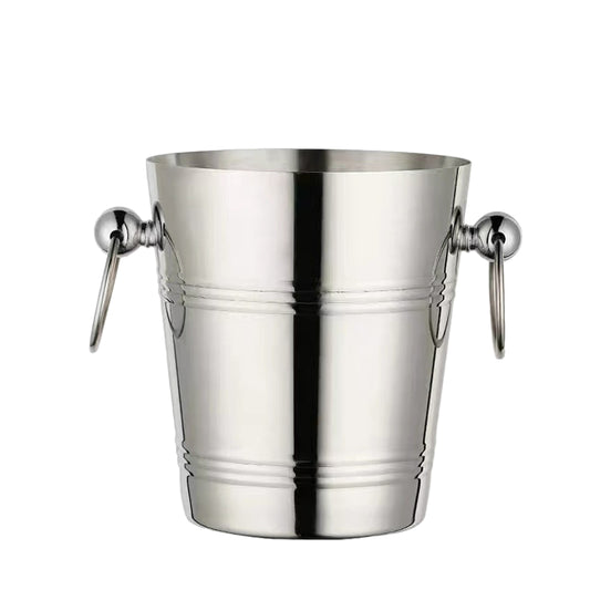 Wholesale Catering Cool Bar Ice Bucket Silver Plated Champagne Bucket Stainless Steel Wine Ice Bucket for Bar