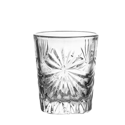 Crystal Engraved Clear Shot Glass Whisky Drinking Glass Cup