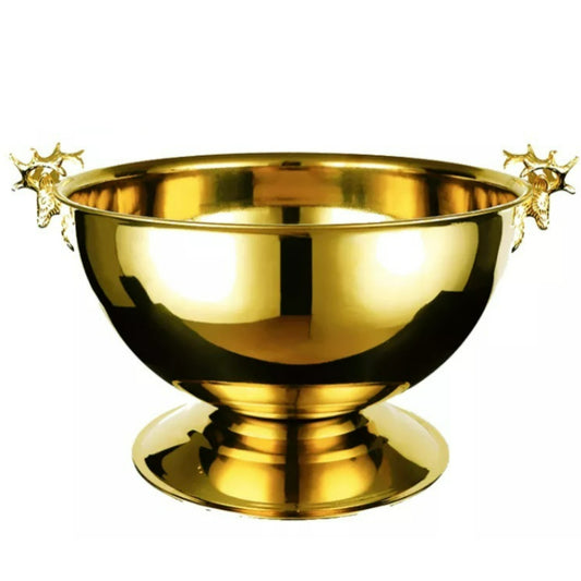 European Style Stainless Steel Deer Head Bucket Champagne Ice Bucket Large Capacity Red Wine Bucket Restaurant Ice Bucket for Bar