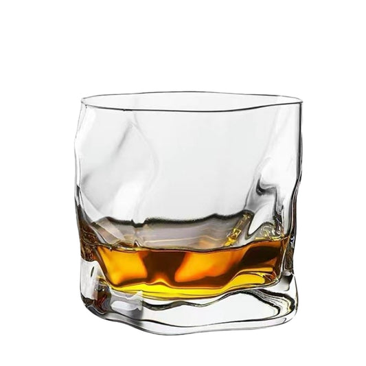 Popular Style Creative Beer Whiskey Glass Crystal Glass Cup Special-Shaped Cup Twisted Glasses Cup for Men Gift