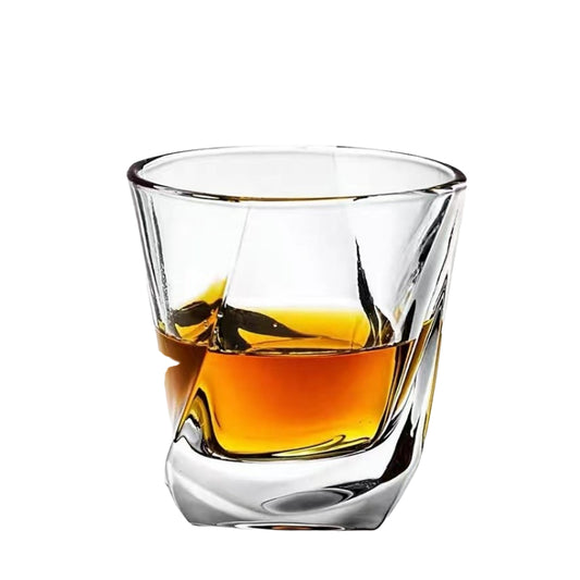 230ML Customized Luxury Lead Free Crystal Heavy Base Square Whiskey Glass