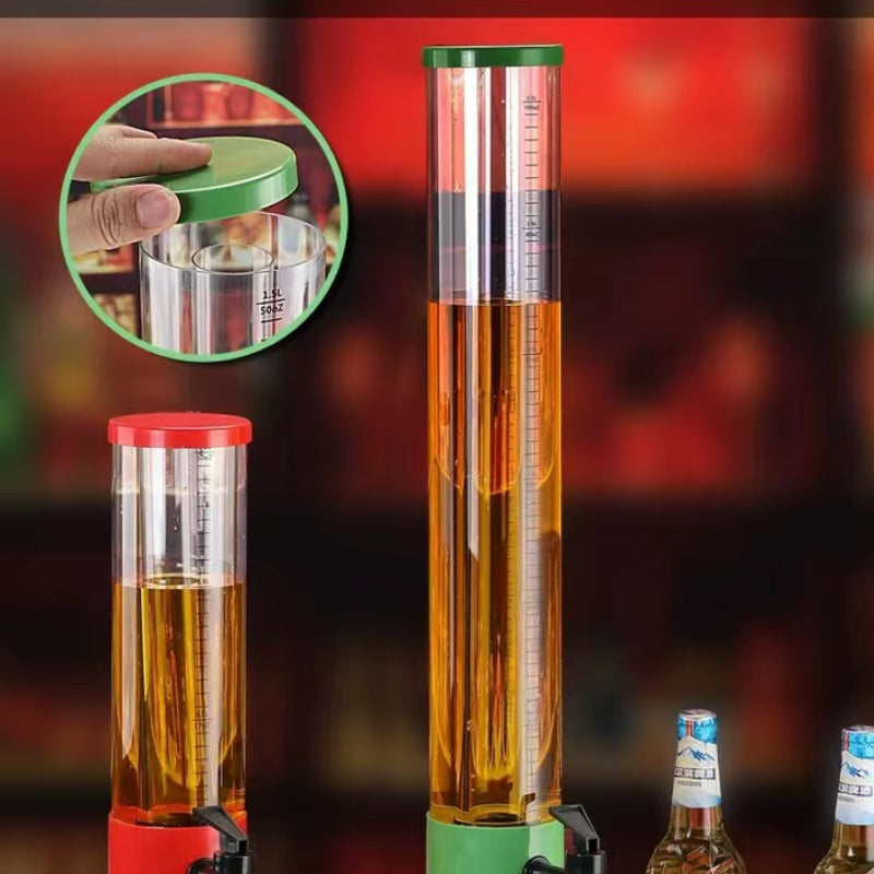 Drinks Dispenser Beverage 1.5L Liter Pull up Portable Drinks Dispenser for Home Hotel Catering