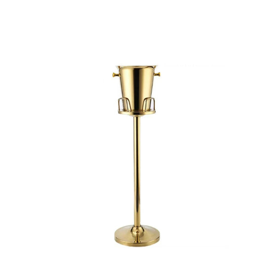Wholesale Hotel Catering Ice Bucket Gold Stainless Steel Beer Ice Bucket Wares Nightclub Buffet Wine Cold Copper Metal Bucket