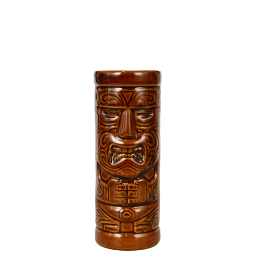 Tiki  Drinkware-Cocktail  Tiki Mugs-Brown Design Ceramic Tiki Mug Handmade Painting Island
