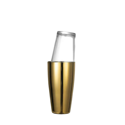 Professional Manufacture Custom Logo Copper Drink Mixer Boston Shaker with Glass