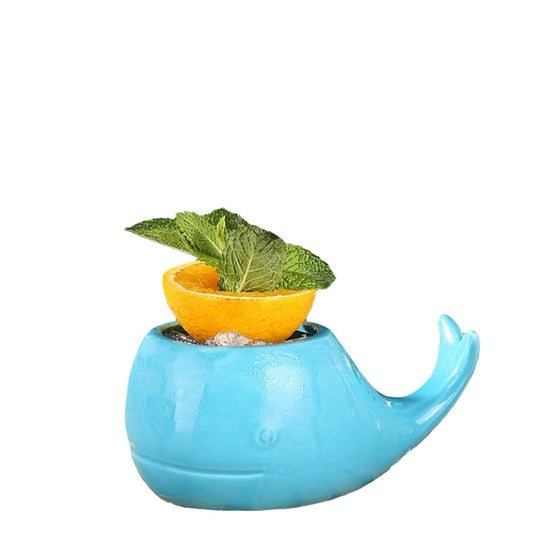 Whale Ceramic Cup Cute Blue Whale Wine Glass Creative Personality Cocktail Glass TIKI Wine Glass