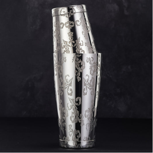 New Design 26oz/16oz Stainless Steel Weighted Boston Shaker Carved Tins